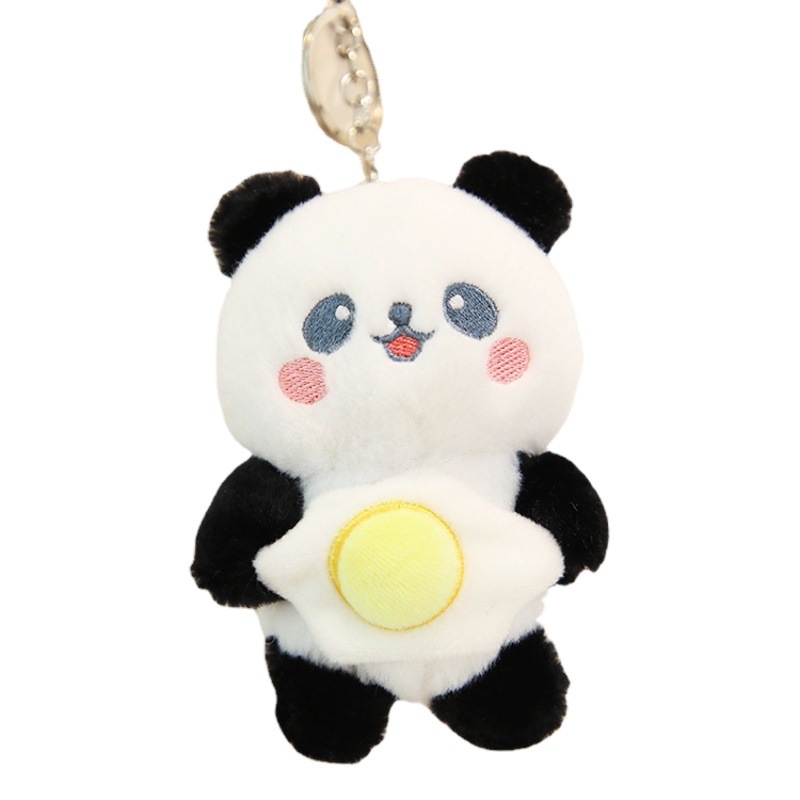 かわいいパンダのぬいぐるみ、バックパックやスクールバッグの飾り、ぬいぐるみキーホルダー、小さな人形、誕生日プレゼント、ミニサイズ
