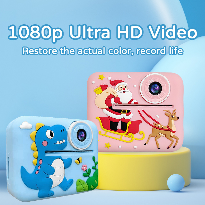 Nuevo producto delantero y trasero doble unicornio dinosaurio Santa Claus con patrón de cubierta de silicona fotocamera impresa