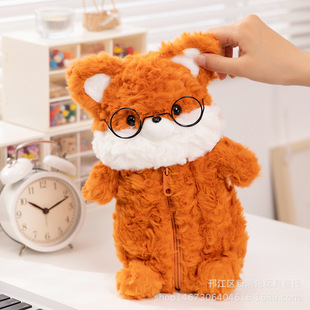 Wholesale fox messenger bag cute plush toy doll small fox coin purse pencil case girl birthday gift
