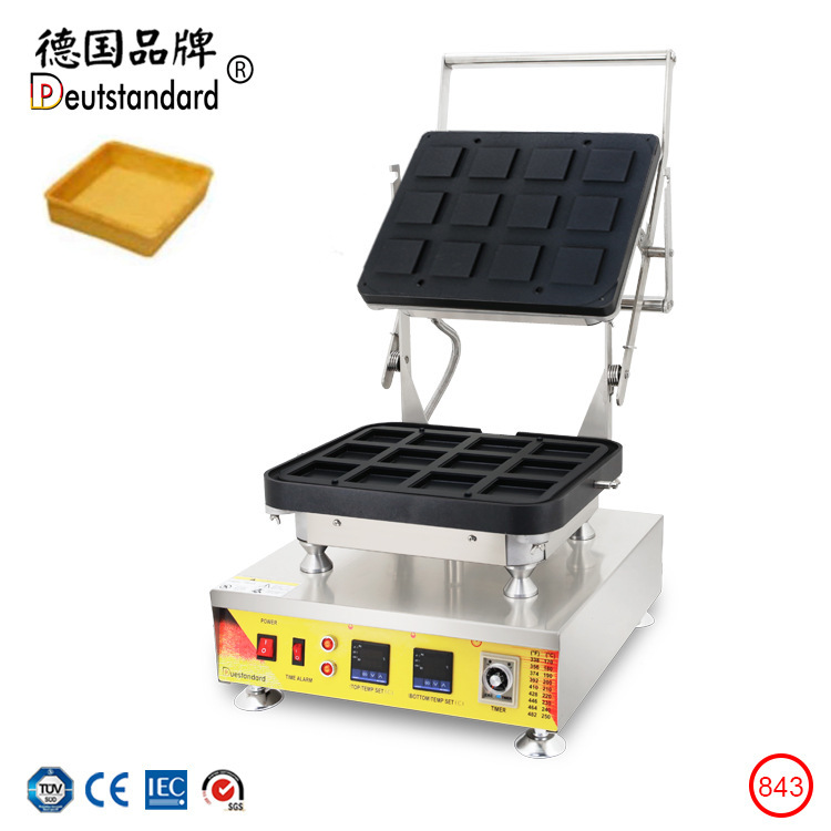 灌浆曲奇机流心芝士蛋挞壳机新网红食品灌浆曲奇12孔方形挞皮机