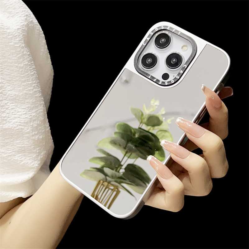 Adatto per la custodia per telefono a specchio Apple 15 Promax 12 Silver Edge 13 Pro Signature per iPhone 14_voghion.com