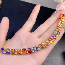 ��Ȼ��ɫ�{��ʯ��� �ɫ���������Ǿ�ƷS925�y�����Ƕ�ߴ�4x6