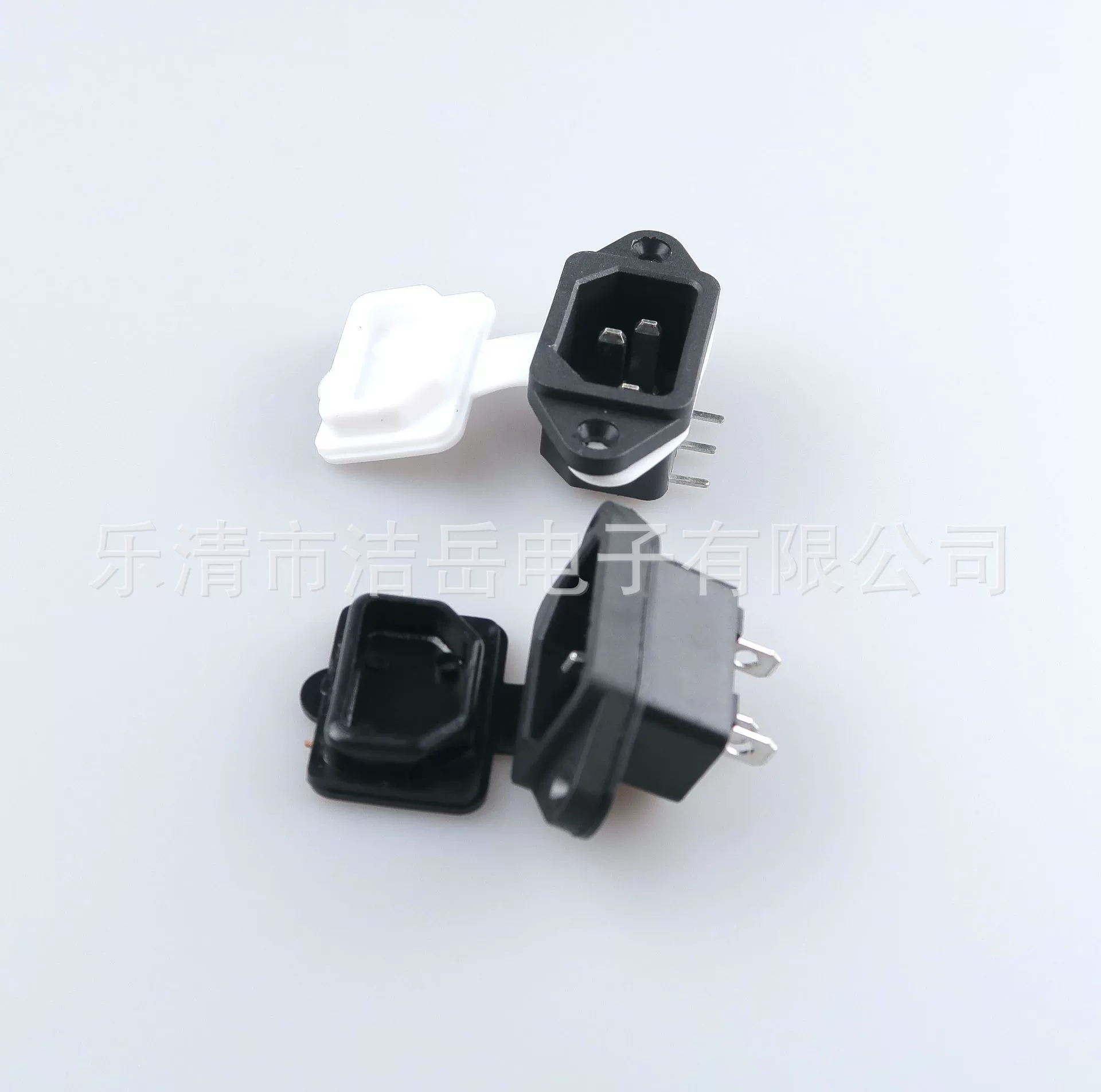 AC-04 Waterproof Cap Power Socket Three-core AC-04 Pin-shaped Socket with Screw Hole Socket Waterproof Cap