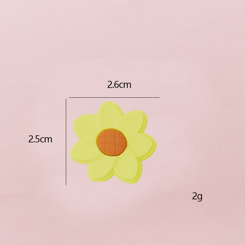 Spot dibujos animados crisantemo hebilla de zapato de pvc goma suave flor personalidad agujero de la decoración del zapato DIY a juego hebilla de zapato ventas directas de fábrica