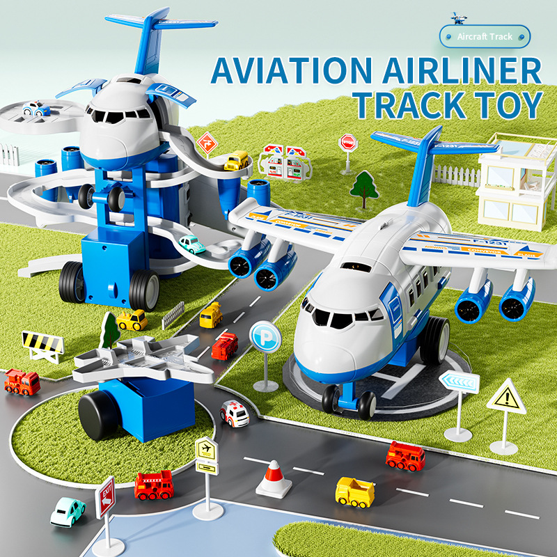 Transfronterizo popular para niños aviones de juguete niño coche de ferrocarril educativo coche de juguete de aleación de ingeniería de fuego grande