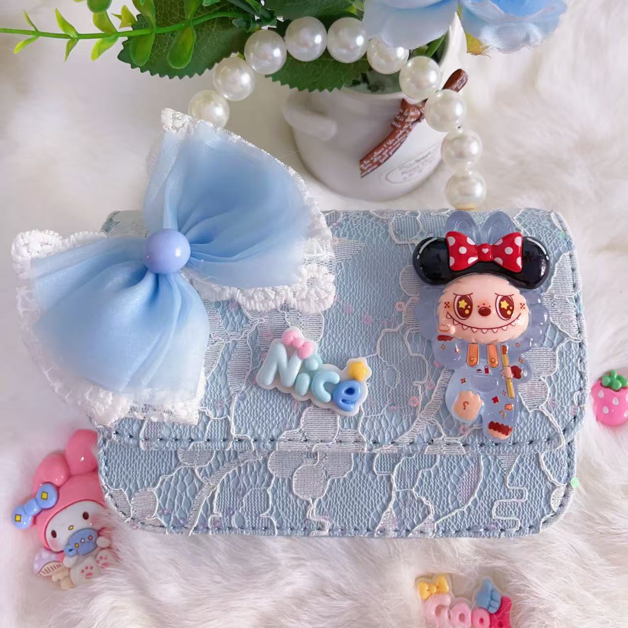 Bagos de hombro para niños primavera y verano frescos bolsos de perlas para niñas Aisha pequeña princesa bolsos de mochila de estilo extranjero