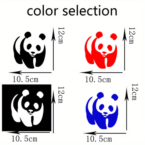 Exterior cute panda-shaped universal creative personalized car sticker, vinyl waterproof decal, warning sticker