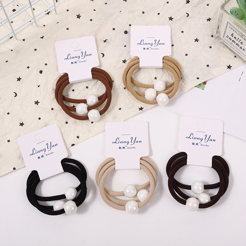 009 hilo montado en la tarjeta banda de goma incrustado en Diamantes 3 banda de pelo cuerda de pelo banda de goma 1 yuanes 2 yuanes tienda accesorios para el cabello accesorios para la cabeza bienes