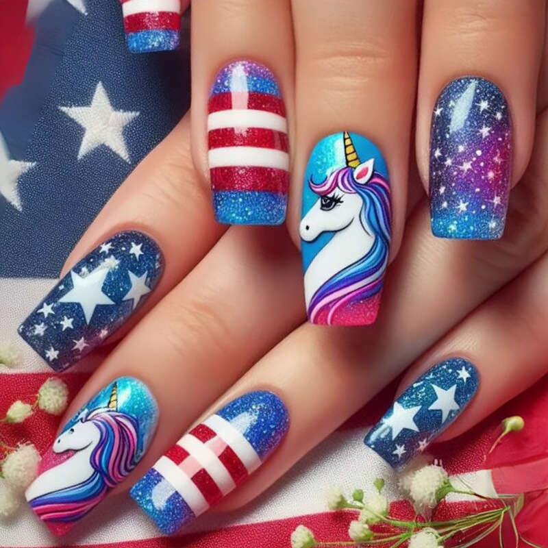Mid-length Nail Art Patch Ballet Nail Art Patch Independence Day Star Stripe Unicorn Pattern Nail Art Patch Mid-length Nail Art Patch Ballet Nail Art Patch Independence Day Star Stripe Unicorn Pattern Nail Art Patch