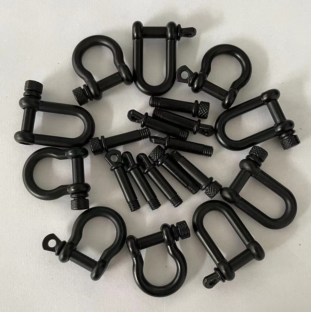 Electroplated Wear-Resistant U-Shaped/D-Shaped Buckle Horseshoe Buckle Paracord Bracelet Accessories Metal Outdoor Carabiner Manufacturer Ready Stock