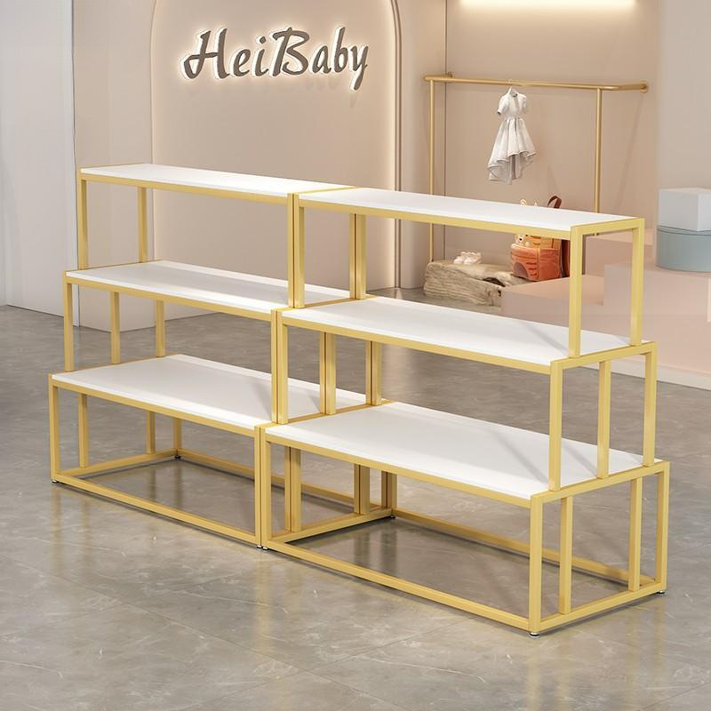 商场货架鞋店展示架包包架子服装店中岛双面流水台童鞋包架子