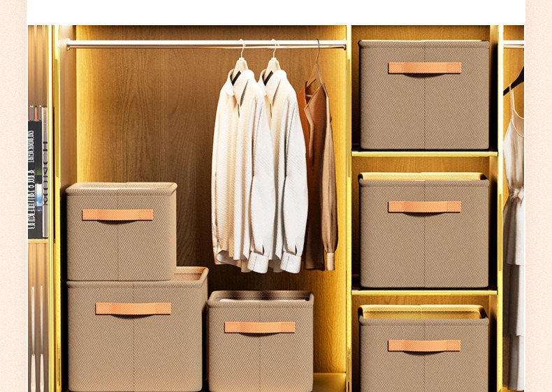 Verdickter Stoff-Aufbewahrungsbox für Kleidung, Aufbewahrungskorb aus Stoff, Kleidungs- und Hosenlagerbox, Aufbewahrungsbox für Schrank, Heimgebrauch und Schlafsal