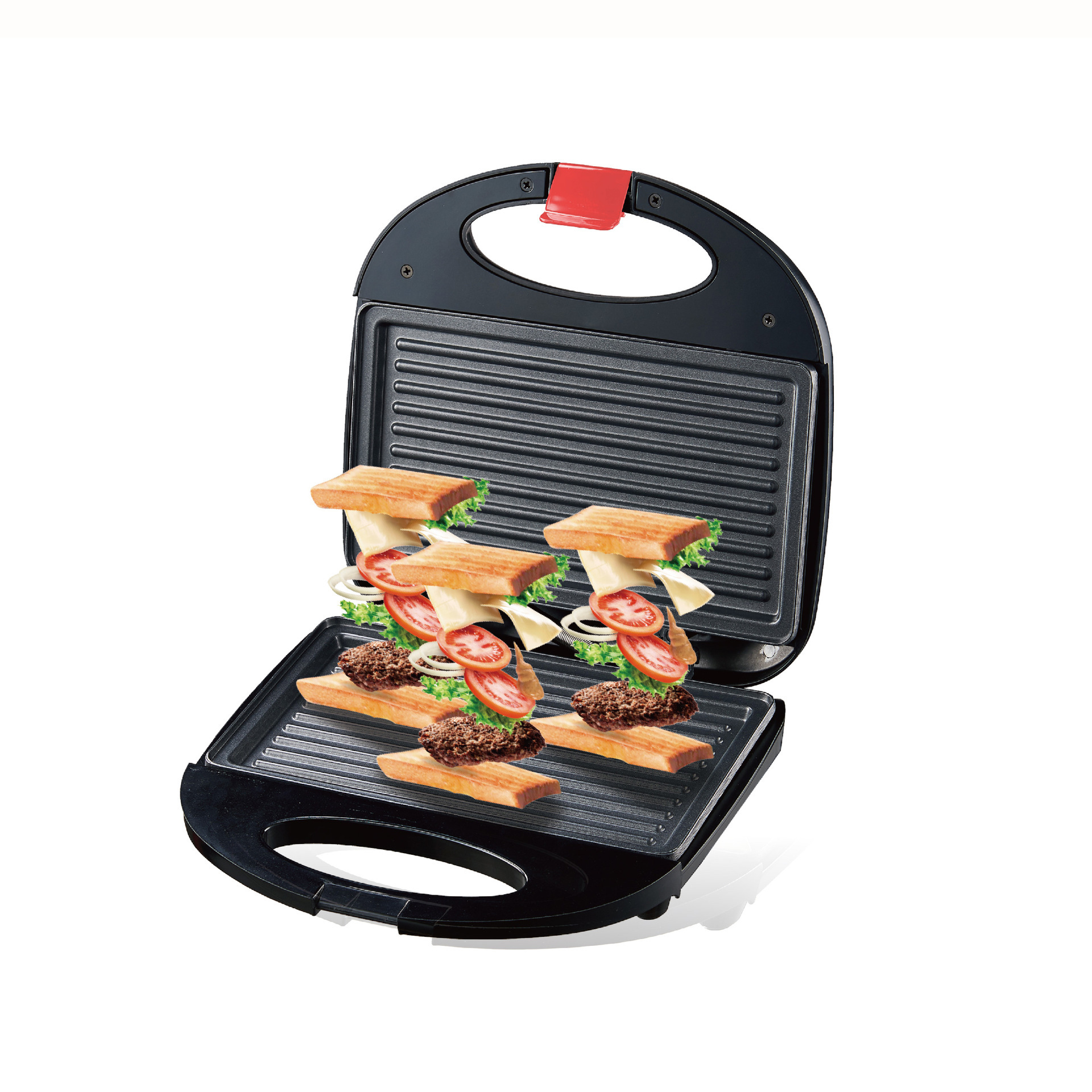 Comercio exterior estándar europeo máquina de sándwiches máquina de waffles casera comida ligera desayuno galleta electromecánica torta tostadora