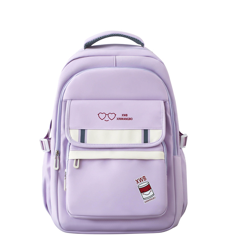 Al por mayor nueva mochila coreana universitaria simple mochila de alto valor de la cara, mochila de niñas de gran capacidad para estudiantes de secundaria
