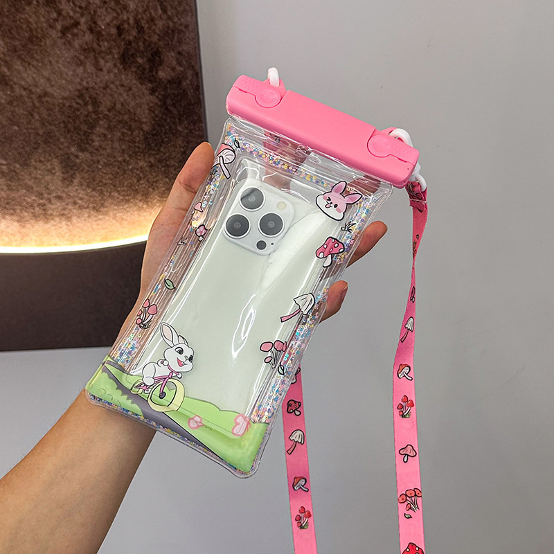 Bolsa impermeable para teléfonos móviles, bolsa de aire de dibujos animados, cubierta de pantalla táctil, bolsa impermeable para teléfonos móviles de 8 grados, bolsa impermeable para nadar, bolsa impermeable para buceo image 14