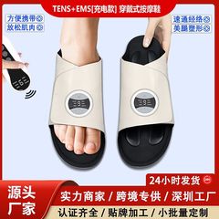 国境を越えたポータブル充電式 EMS パルス微電流 TENS 痩身脚スマート美脚器具マッサージ美脚フットセラピーシューズ