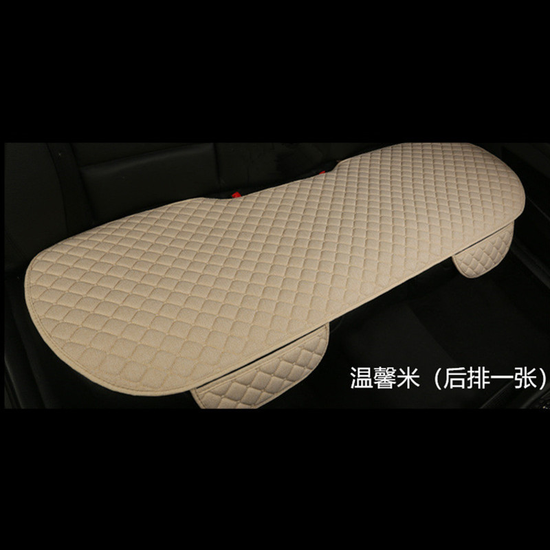 メーカーの自動車の座布団の四季の通気性の亜麻の3つのセットの四角の丸い点の刺繍の小さいモノリシックの通用の座布団|undefined
