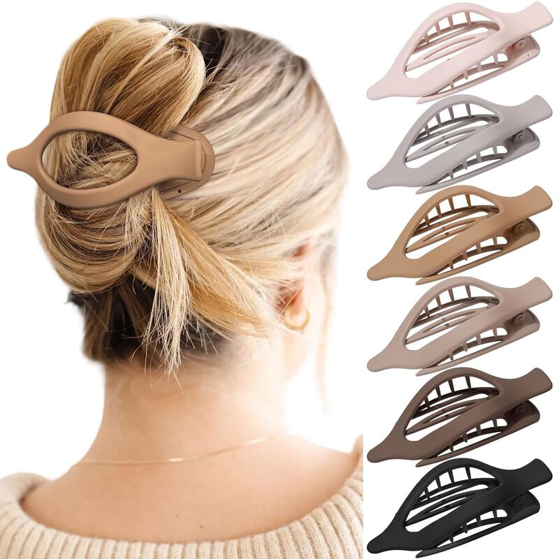 Amazon つや消し楕円形ヘアクリップ、大きなサメクリップ、ヘアボリューム、ダックビルクリップ、ハイエンドクロスボーダーグリッパー|undefined