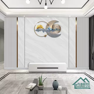 电视背景墙壁布2025新款客厅轻奢影视墙壁画壁纸3d立体墙布8d