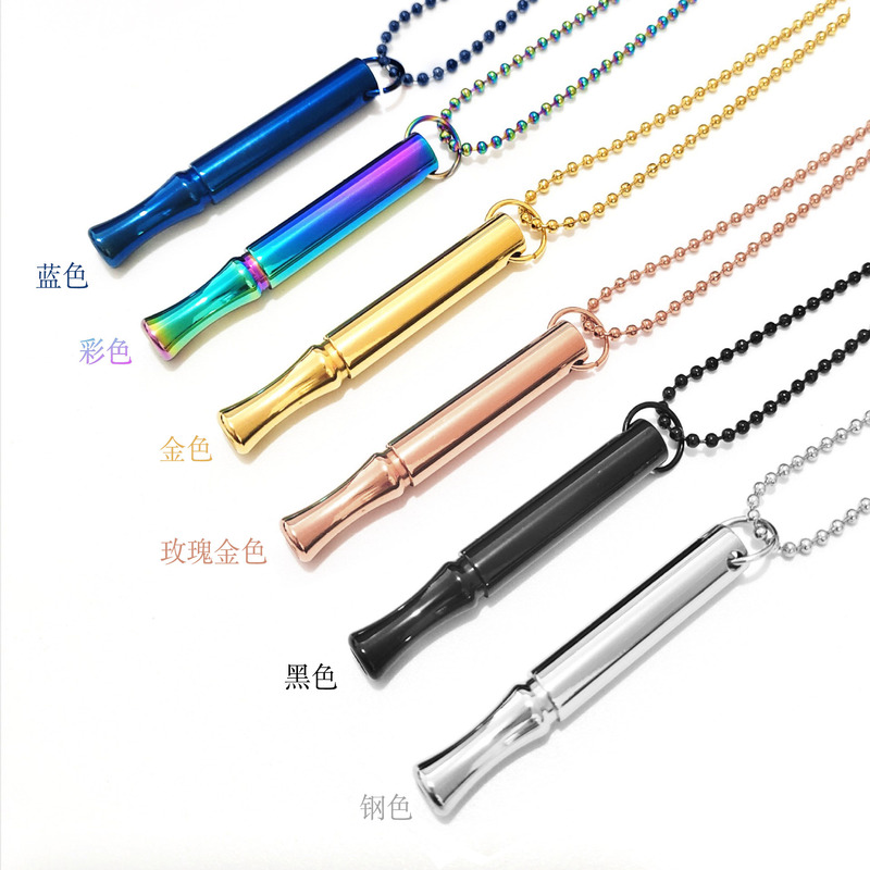 Cross-border European and American hot selling titanium steel Zhengnian breathing necklace meditation calm relieve pressure fashion all-match long pendant
