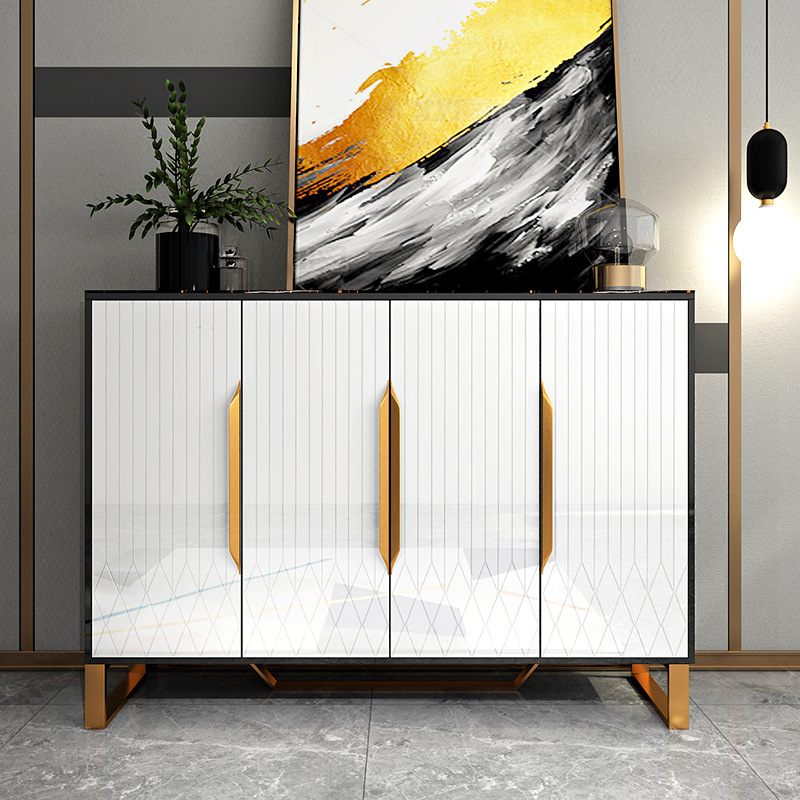 信百瑞鞋柜轻奢岩板家用门口大容量玄关柜门厅简约现代北欧客厅