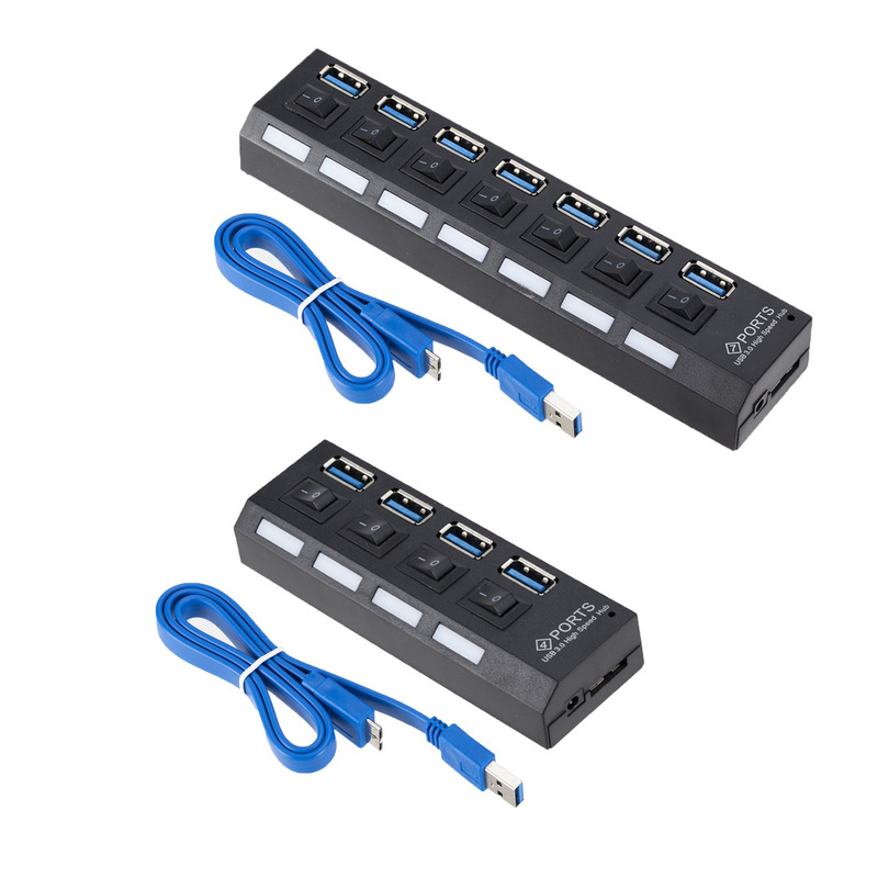 High-speed usb 3.0 one-to-seven docking station HUB HUB with independent power switch usb 7-Port splitter