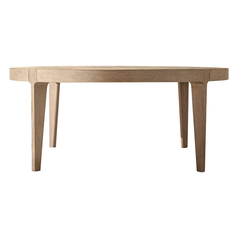 Mesa de comedor de madera maciza al aire libre transfronteriza Villa patio mesa larga de teca al aire libre Jardín de hotel Mesa de comedor de madera maciza al aire libre