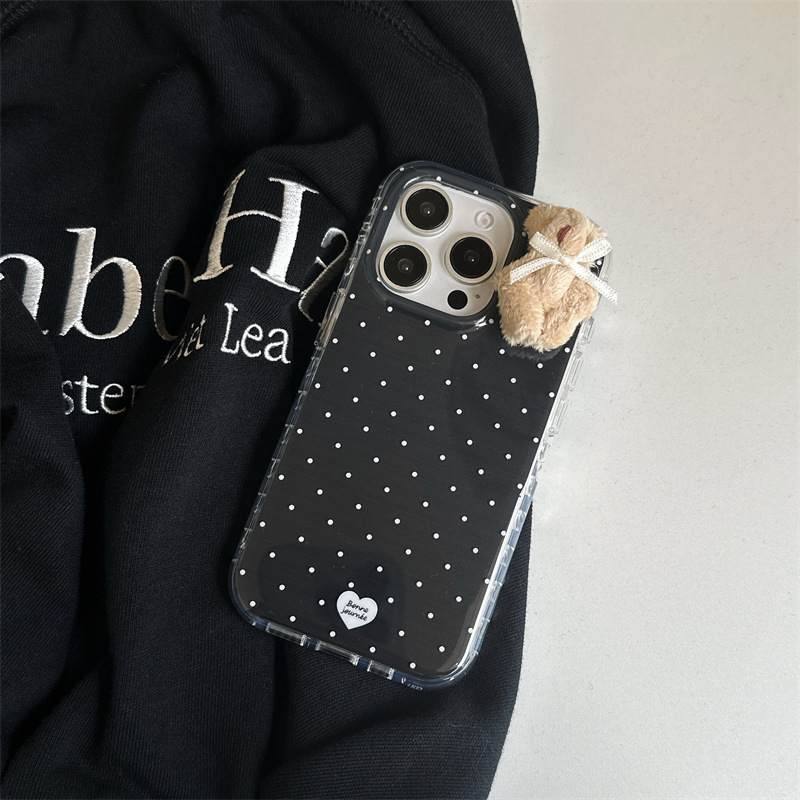 简约多巴胺波点立体兔子适用iPhone16苹果15ProMax/14/13手机壳女|undefined