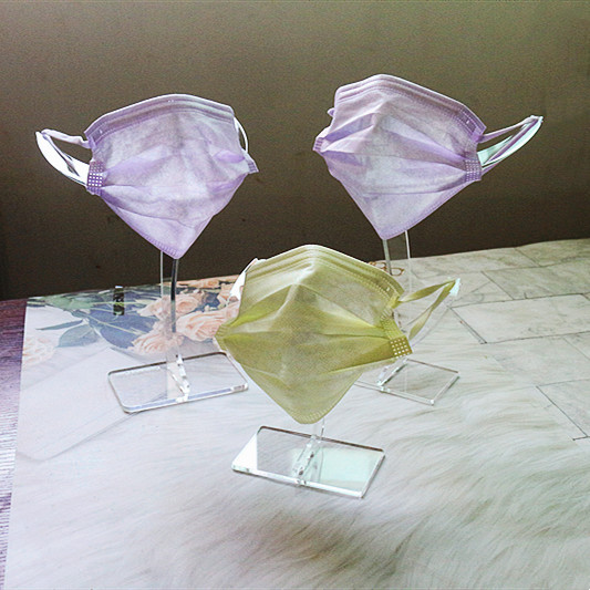 亚克力展架  口罩展示架展览会口罩陈列架子超市三层口罩收纳架