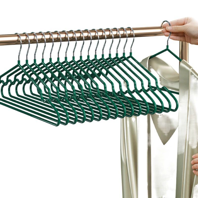 Нескользящая пластиковая вешалка для одежды для сушки в общежитии Вешалка для одежды для взрослых Толстый нарукавник для одежды из нержавеющей стали Бесшовная вешалка для одежды Вешалка для одежды