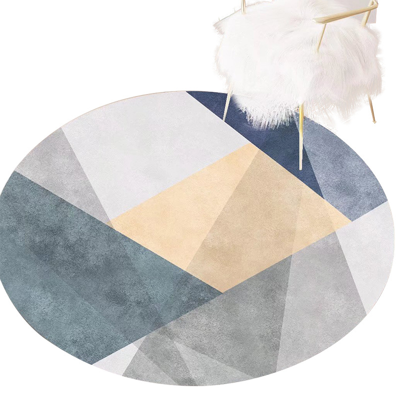 Estilo japonés alfombra redonda nórdico simple luz de lujo dormitorio manta Mesa café Sala estar alfombra cesta