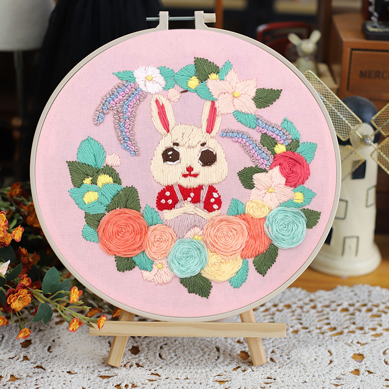 Original-bordado europeo hecho a mano Kit de tela Junior novato bordado creativo bordado DIY material paquete medio