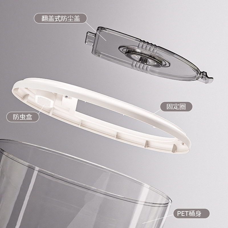 Barril de arroz doméstico a prueba de insectos a prueba de humedad, caja de arroz de granos de granos, tanque de almacenamiento de harina