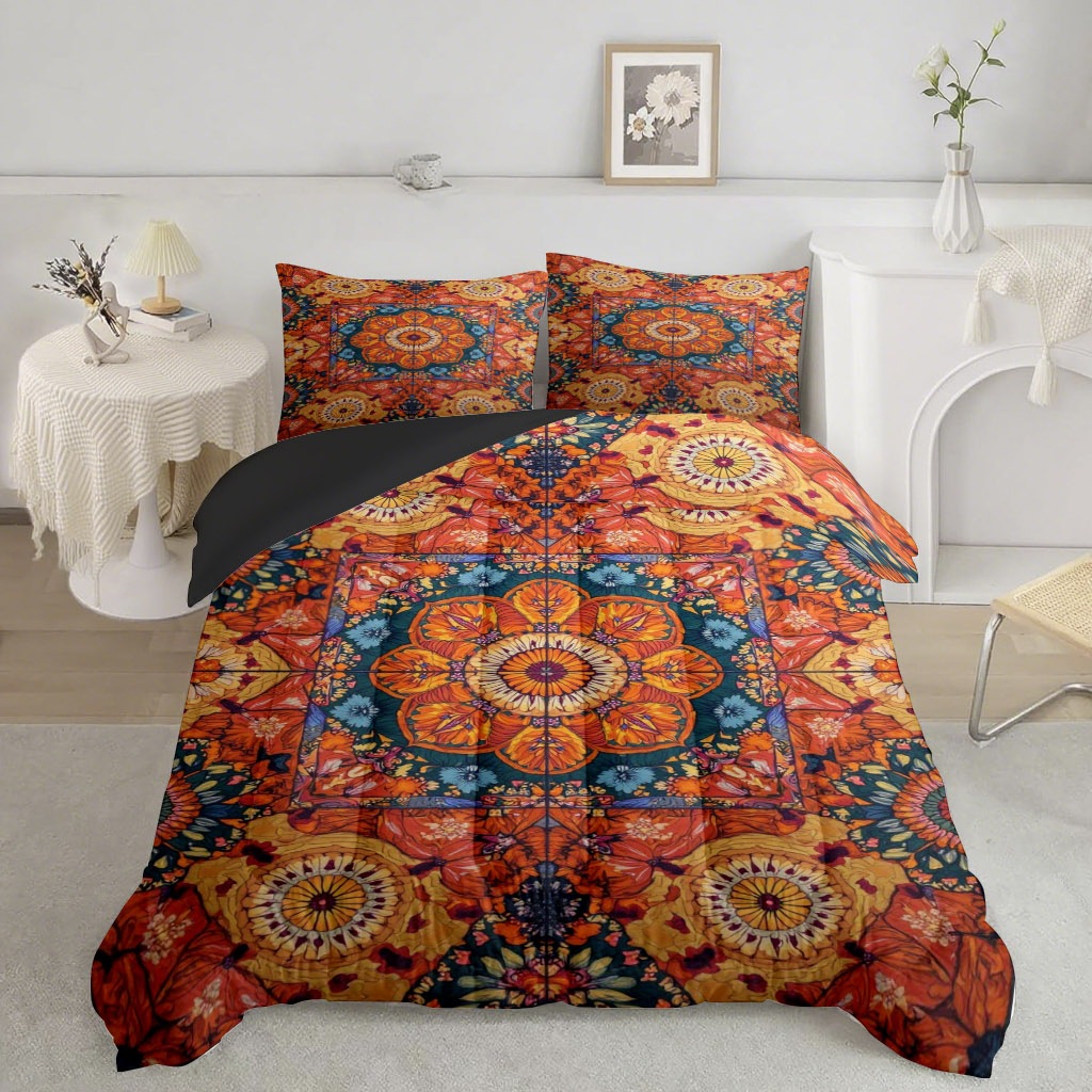 TEMU / JIT nuevo producto transfronterizo bohemia mandala impresión digital 3D 180gms colcha colcha ajuste