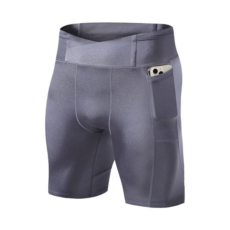 Hombres y mujeres de alta elasticidad y secado rápido maratón corriendo medias de cinco puntos entrenamiento de deportes al aire libre pantalones cortos de carreras de secado rápido
