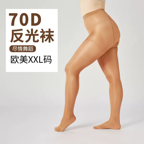 Cross-Border Plus-Size Shaping Tights, Fitness Socks, Aerobics Reflective Socks, European and American Plus-Size Xxl70D Reflective Socks