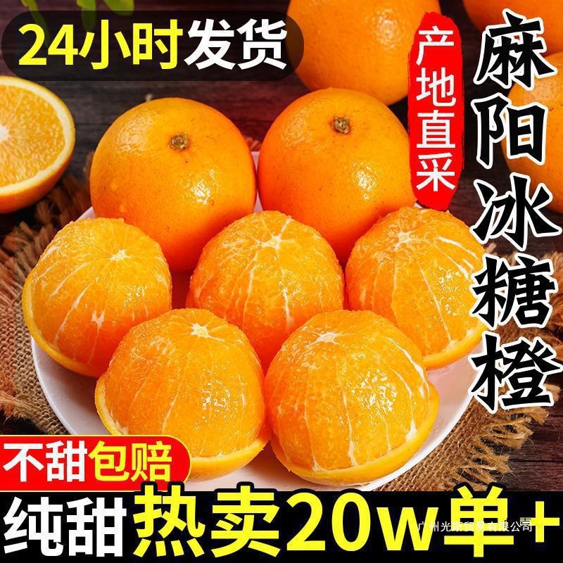 橙子湖南9整箱甜橙年货手剥纯甜果冻麻阳冰糖橙新鲜水果当季血橙