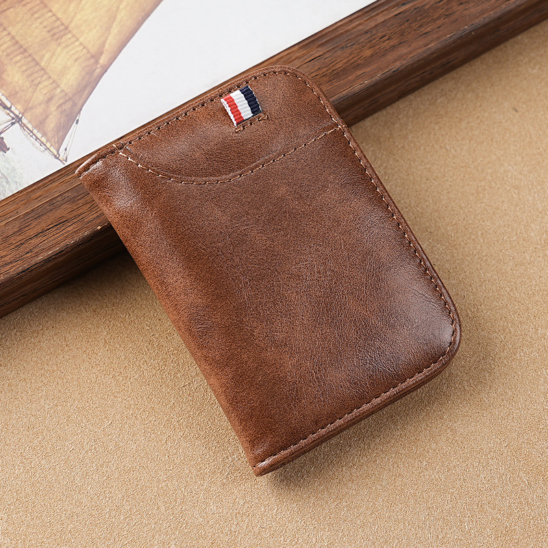 Transfronterizos de hombres portátiles multifunción tarjeta de gran capacidad tarjeta delgada bolsa de tarjetas multifunción fabricante de tarjetas en stock