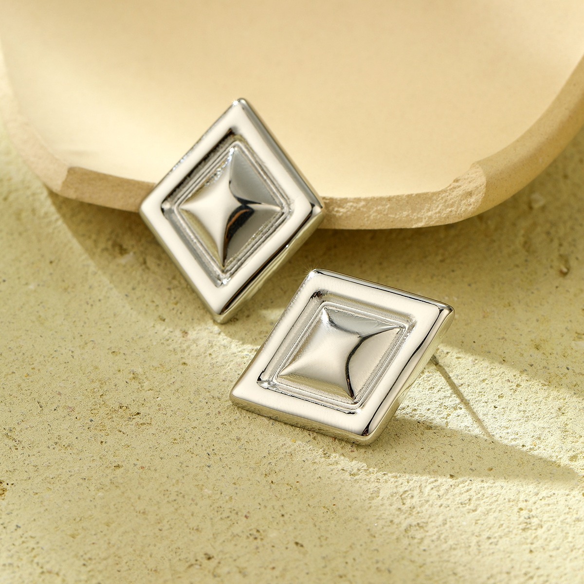 15g Weight 316L Stainless Steel Ear Needle Material Ear Studs Classification 1 Pair Quantity Daily Occasion 304 Stainless Steel Material Triangle, Star, Heart Shape Pattern Women's Gender Simple Style Style Plating Craft 304 Stainless Steel Triangle Star Heart Shape Simple Style Ear Studs For Women's 3