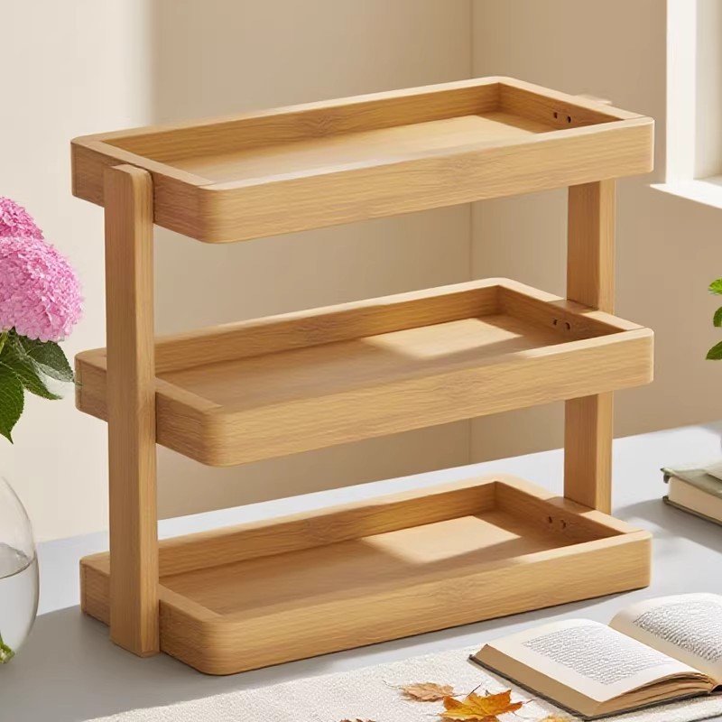 Desktop Storage Rack, Multi-Layer Storage Rack, Small Bookshelf, Household Tea Table Cup Holder, Living Room Tea Cup Rack