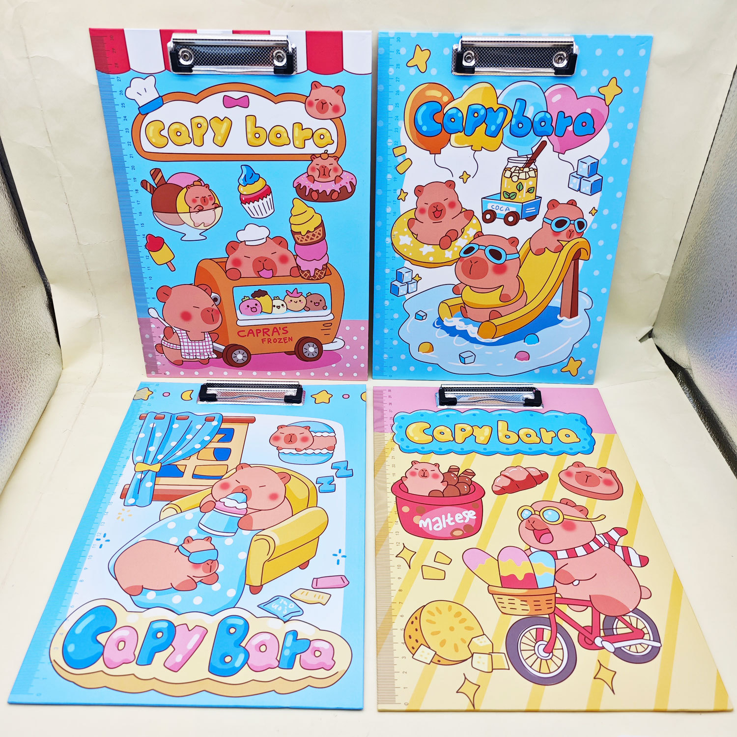 귀여운 카피 A4 다기능 보드 클립 [랜덤 1개]
