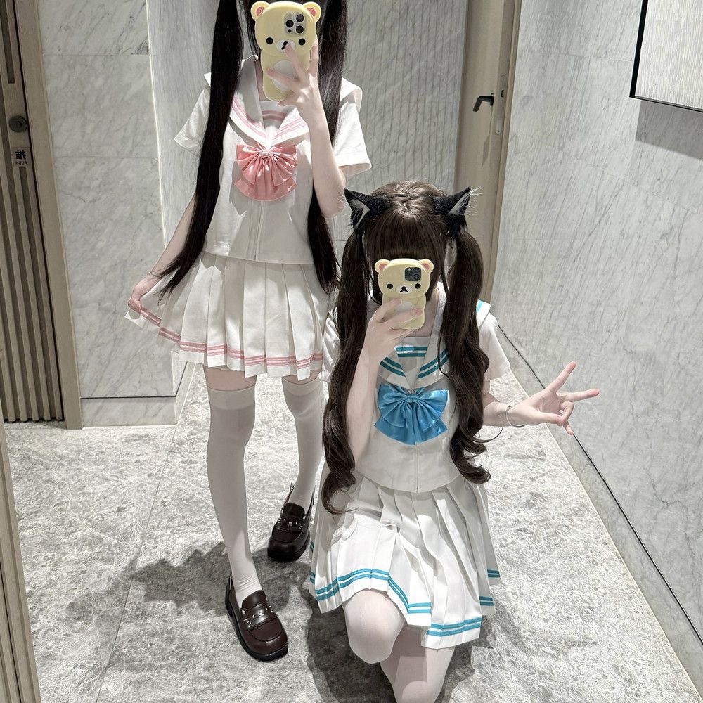 Original Orthodox Replica Sailor Suit Rare Color Twin Color Suit College Style Uniform Female Japanese and Korean Casual