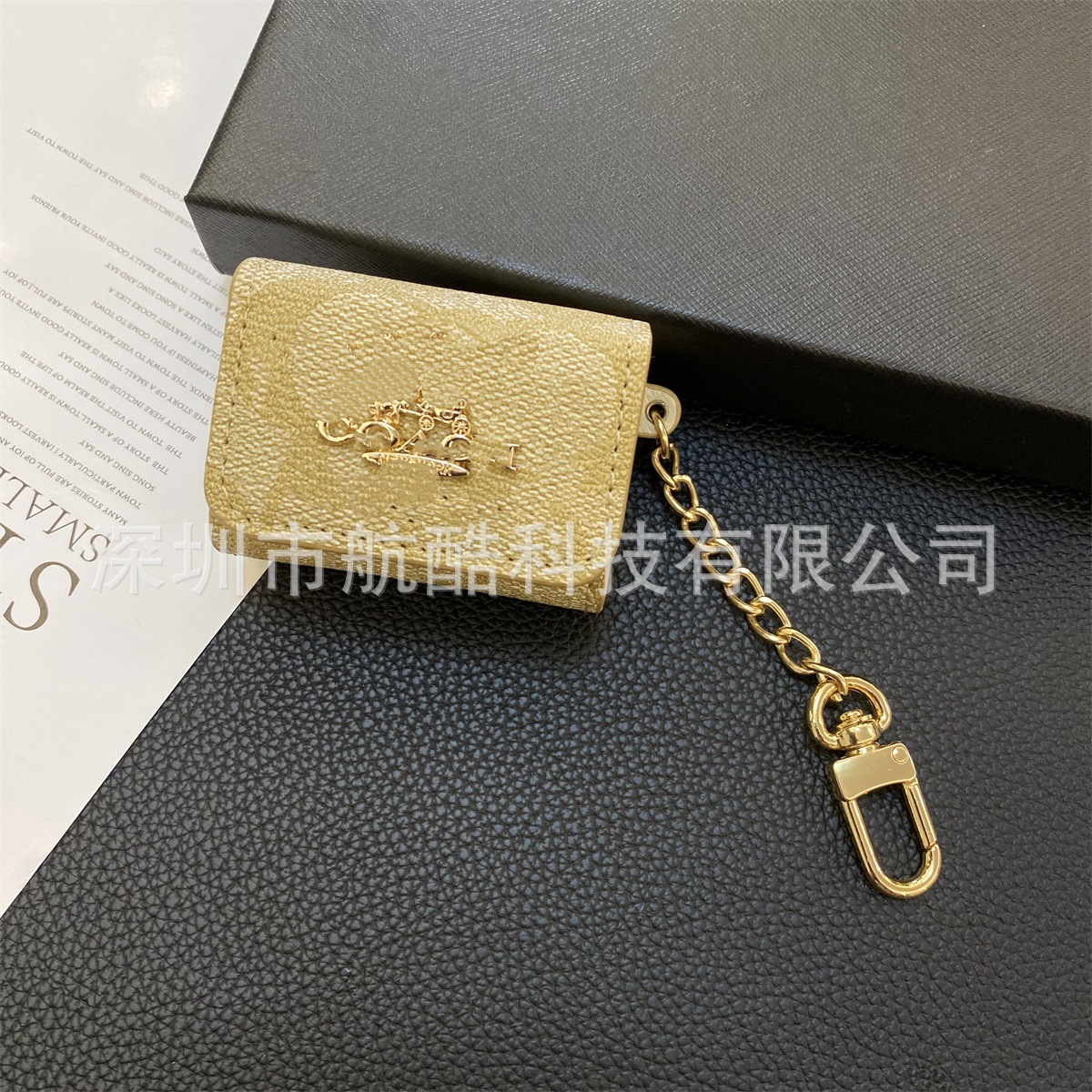 Transfronterizo 2025 nueva billetera corta billetera pequeña bolsos de auriculares multifuncionales bolsos colgados en línea 3D