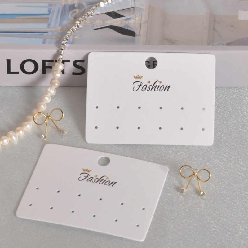 Pendientes de una semana, cartón, estampado en caliente, artesanía, collar de alta gama, pendientes, joyería, exhibición, empaque, tarjeta, logotipo