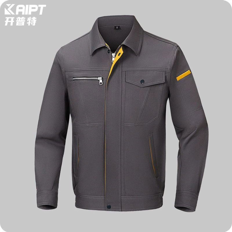 Трансграничная рабочая одежда, пальто с принтом, Мужская подходящая по цвету молния, куртка рабочего мастерской с длинными рукавами, Антистатическая Рабочая защитная одежда, Топ