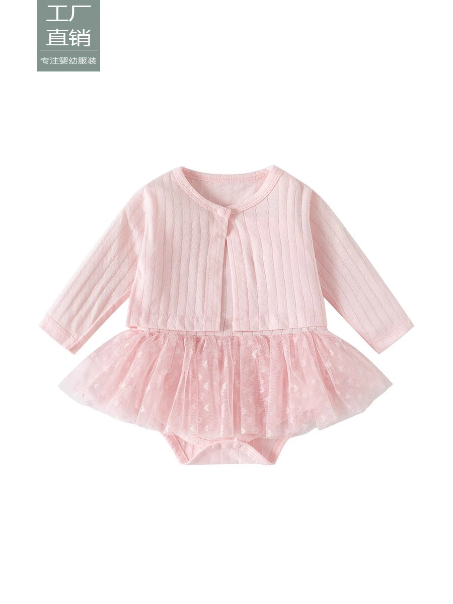Летнее Slip dress для новорожденного, набор, одежда для солнцезащиты, тонкая кондиционируемая рубашка, юбка для девочки