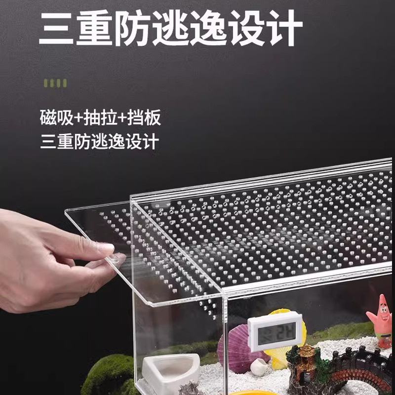 寄居蟹饲养箱套装套餐亚克力饲养盒沙蟹饲养缸造景全套生态缸箱|undefined