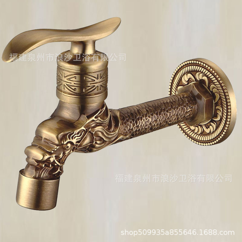 Antique-style washing machine faucet, European retro mop, pool faucet, thickened and lengthened, single-cooling 4 fen factory supply undefined