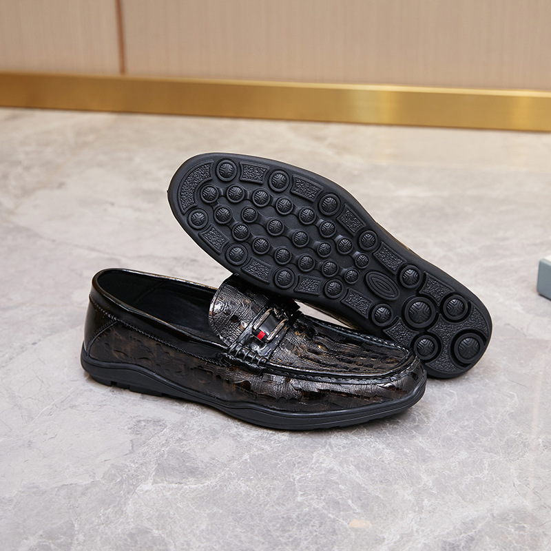 Nuovo set di scarpe comode da uomo in pelle con stampa alla moda, tendenza casual_voghion.com