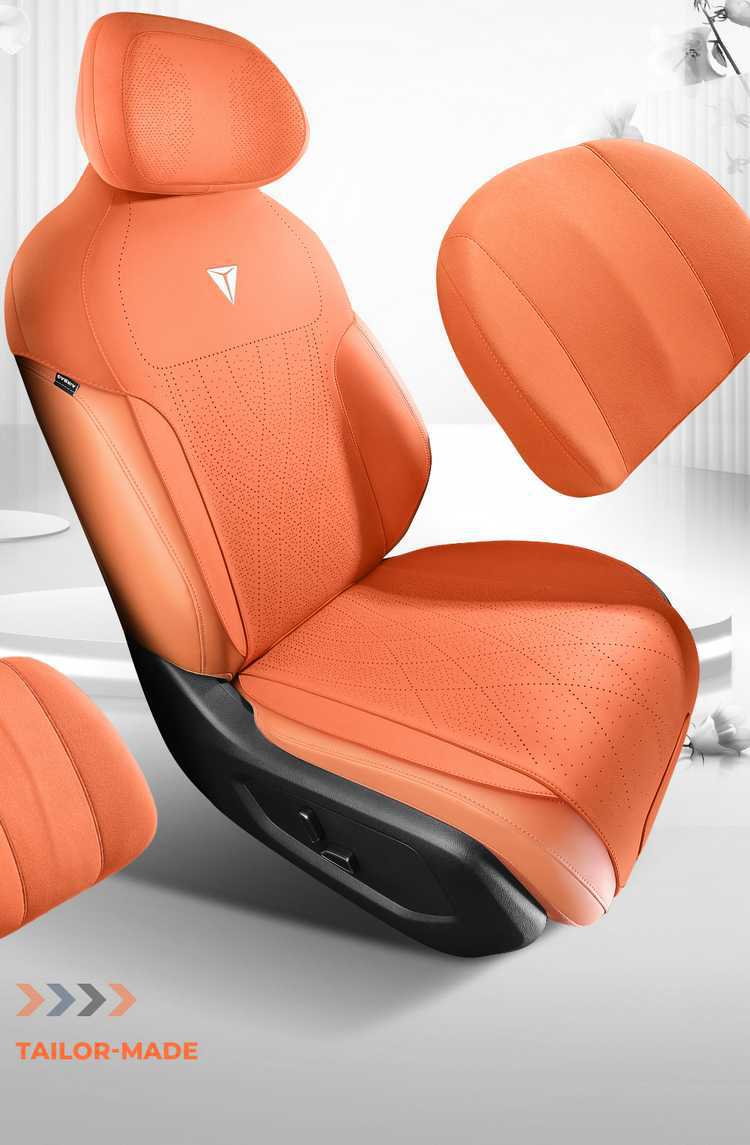Changan Deep Blue S07 car seat cushion, all-season saddle cushion, suede half-cover, breathable, Deep Blue S7 special seat cover